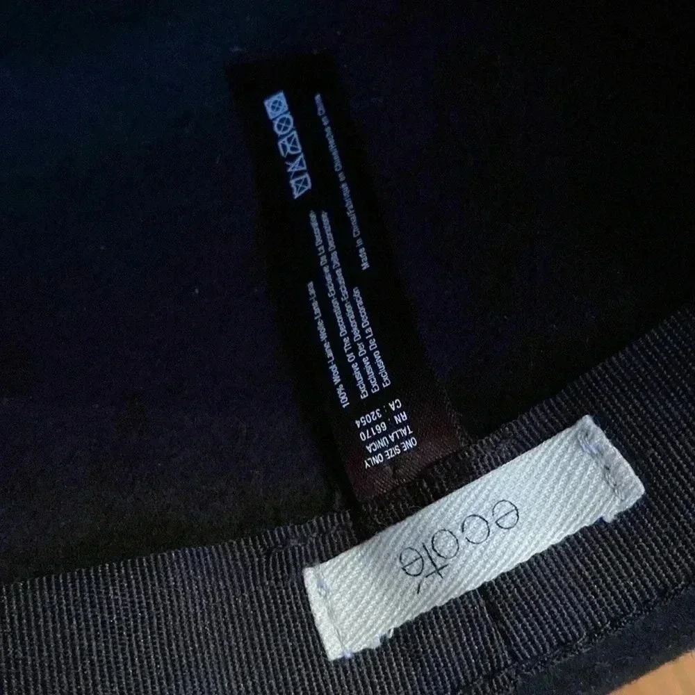 Black wool hat - ecote - 1 size- 3 in brim - Picture 4 of 5